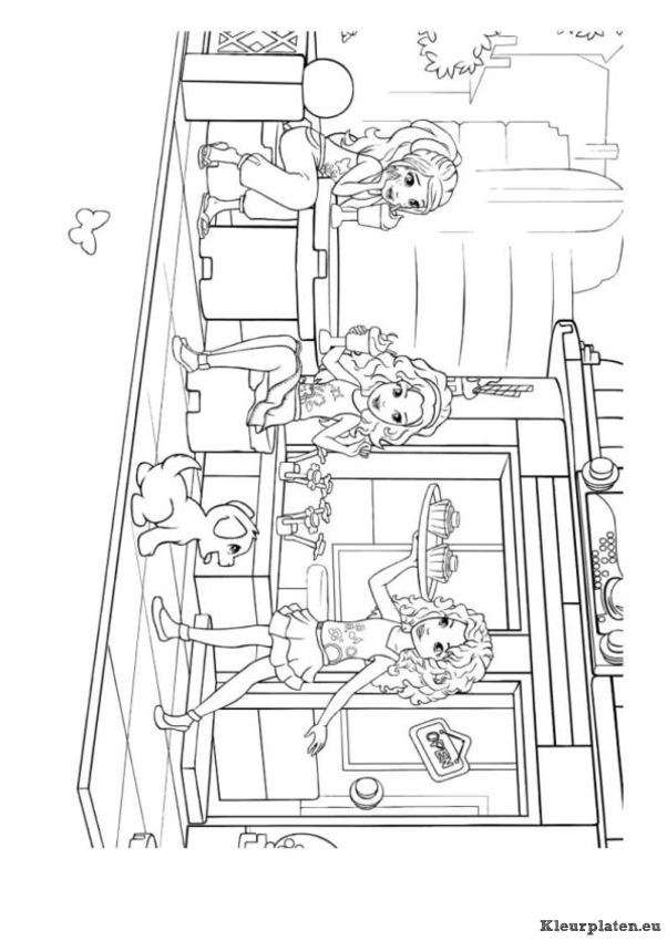 Lego friends kleurplaten