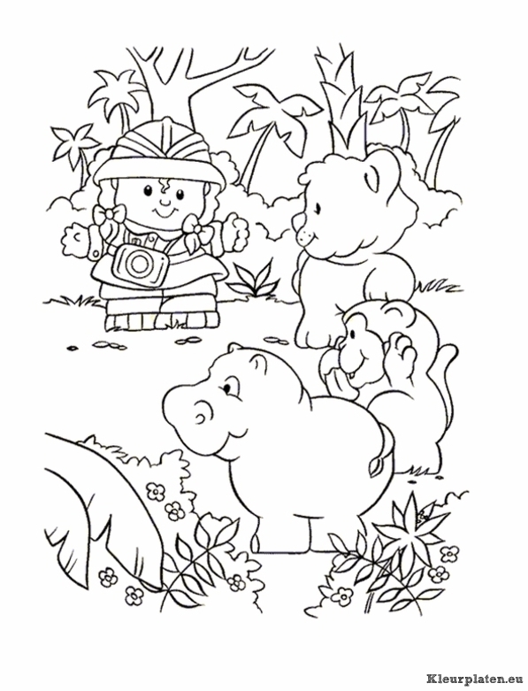 Little people kleurplaten