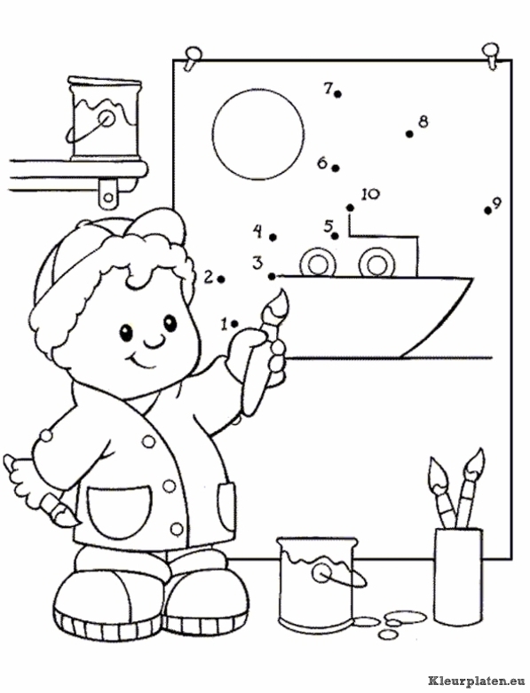 Little people kleurplaten