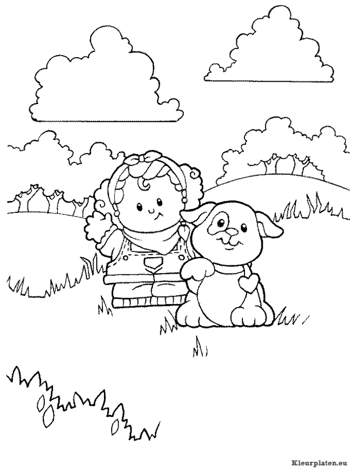 Little people kleurplaten
