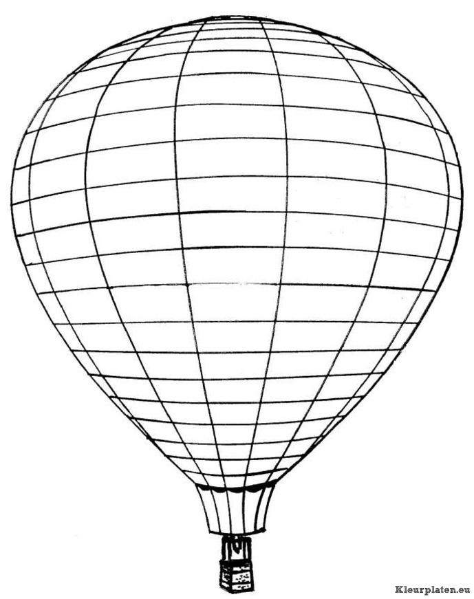 Luchtballonnen kleurplaat