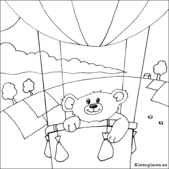 Luchtballonnen kleurplaten
