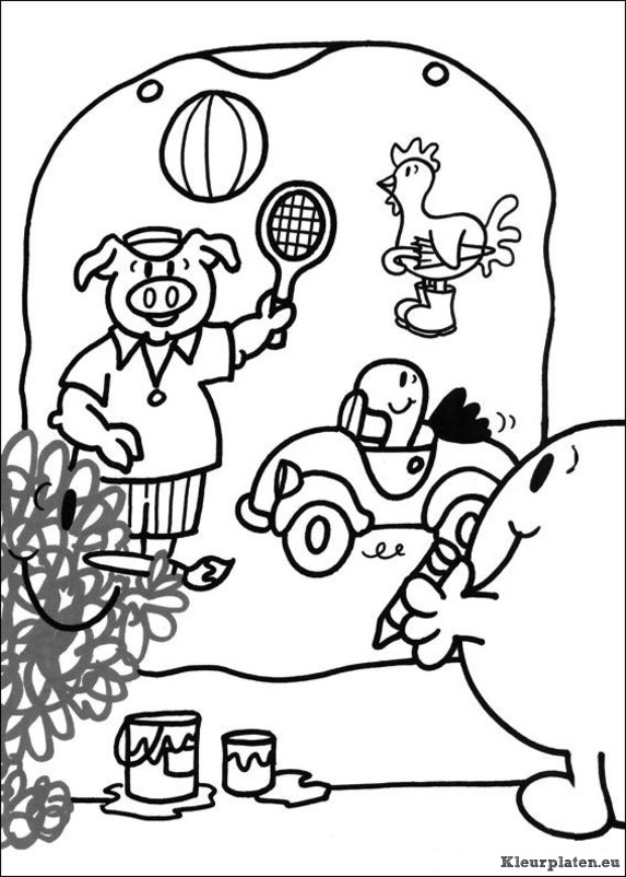 Mr men en litltle miss kleurplaten