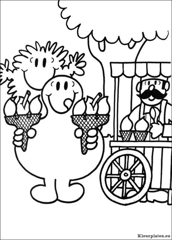 Mr men en litltle miss kleurplaten