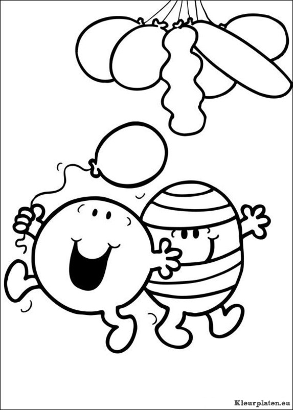 Mr men en litltle miss kleurplaten