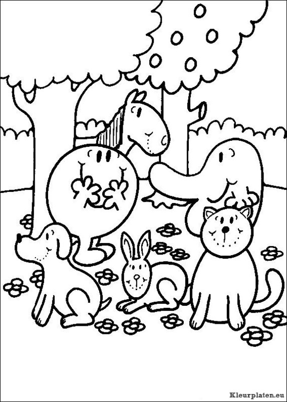Mr men en litltle miss kleurplaten