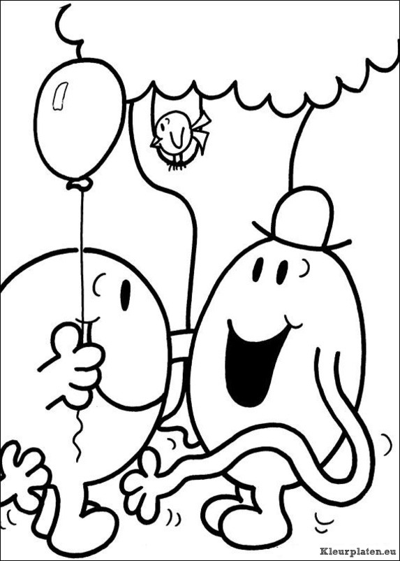 Mr men en litltle miss kleurplaten