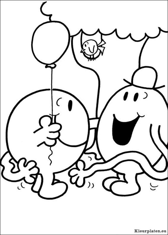 Mr men en litltle miss kleurplaten