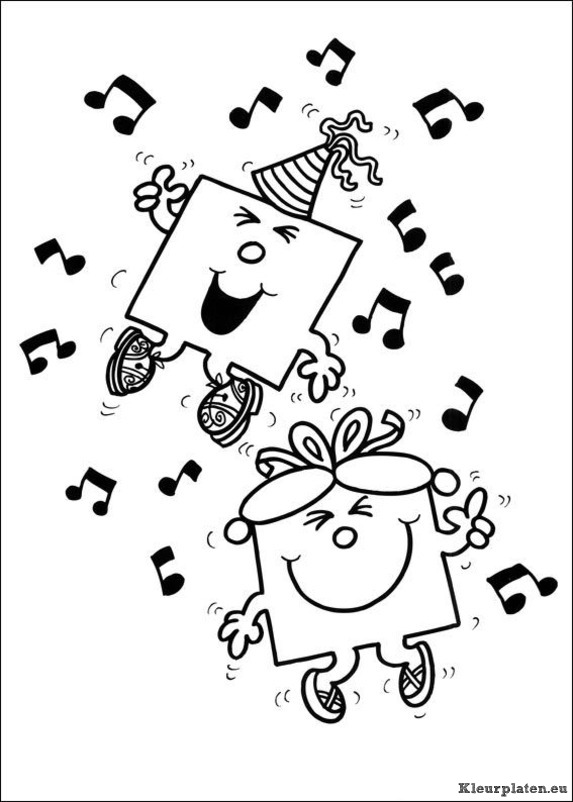 Mr men en litltle miss kleurplaten