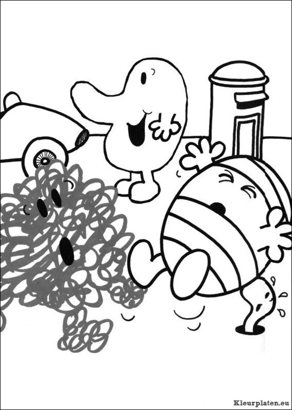Mr men en litltle miss kleurplaten