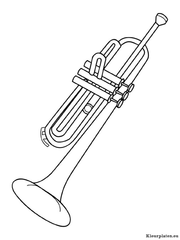 Muziekinstrumenten kleurplaat