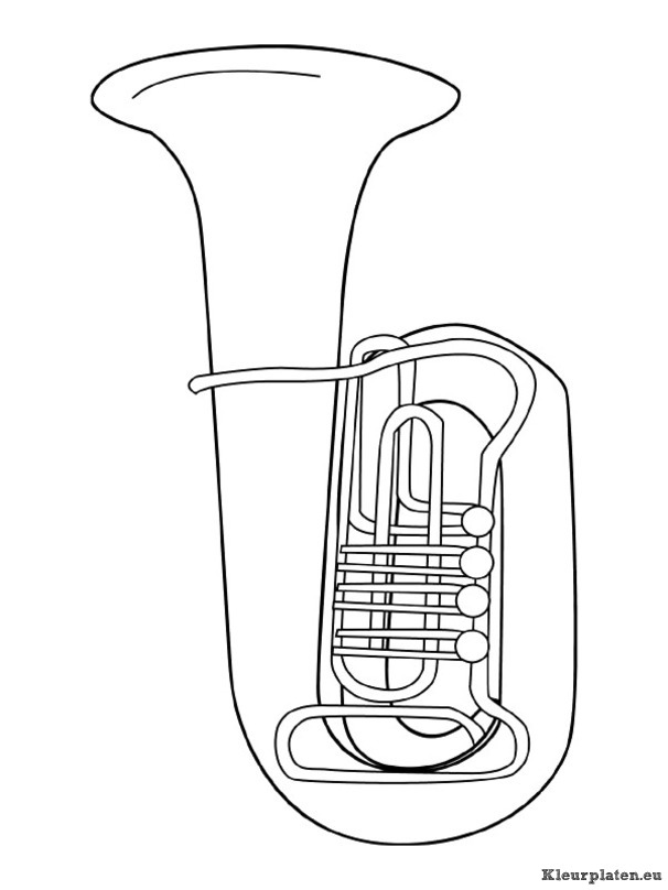 Muziekinstrumenten kleurplaat