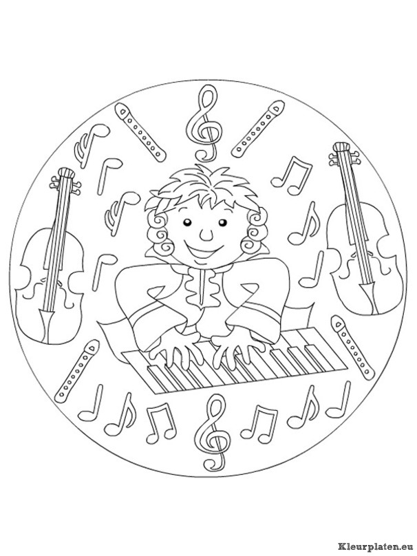 Muziekinstrumenten kleurplaten
