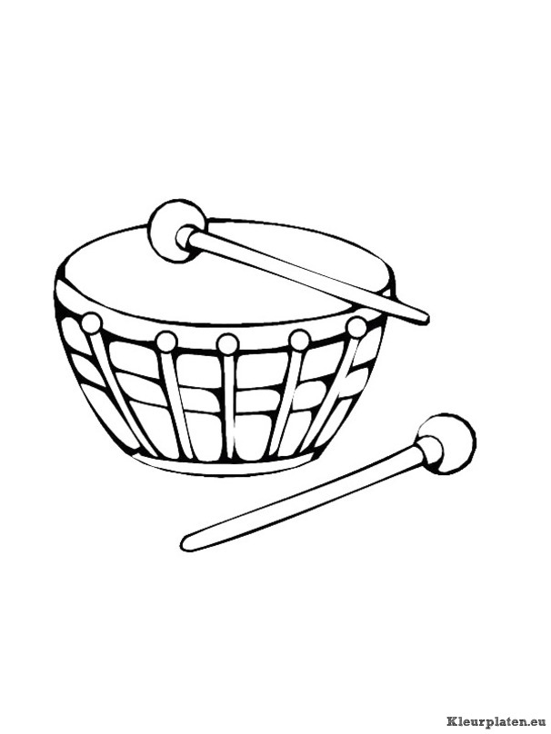 Muziekinstrumenten kleurplaten
