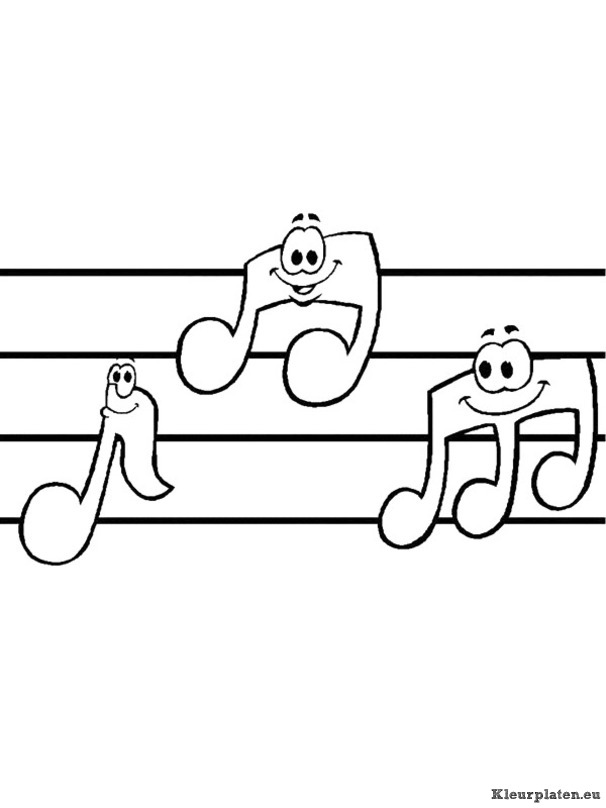 Muziekinstrumenten kleurplaten
