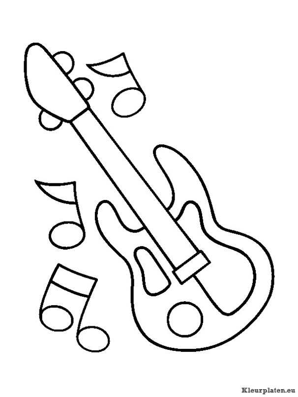Muziekinstrumenten kleurplaten