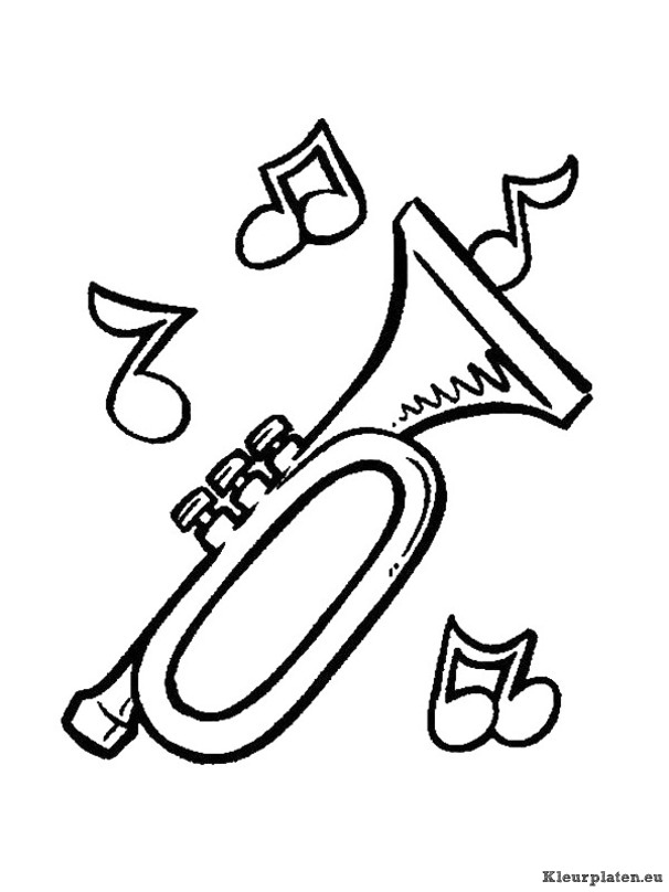 Muziekinstrumenten kleurplaten