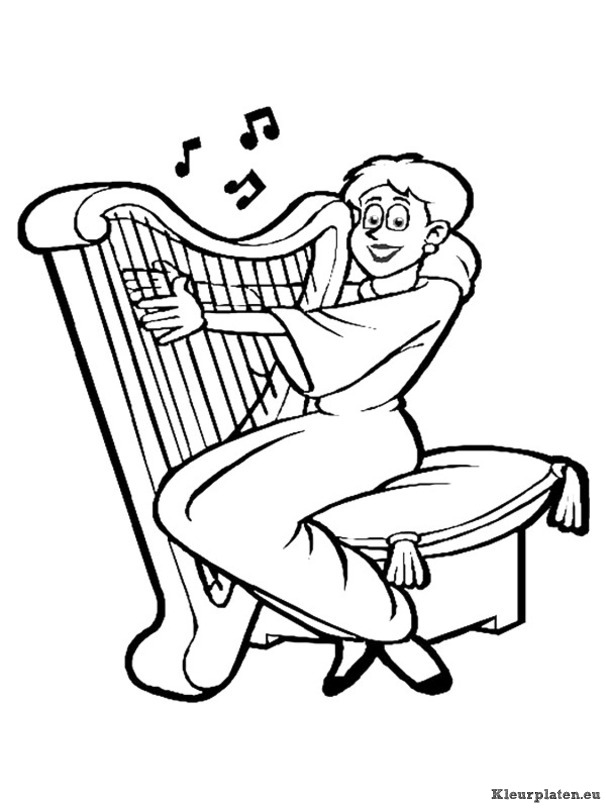 Muziekinstrumenten kleurplaten