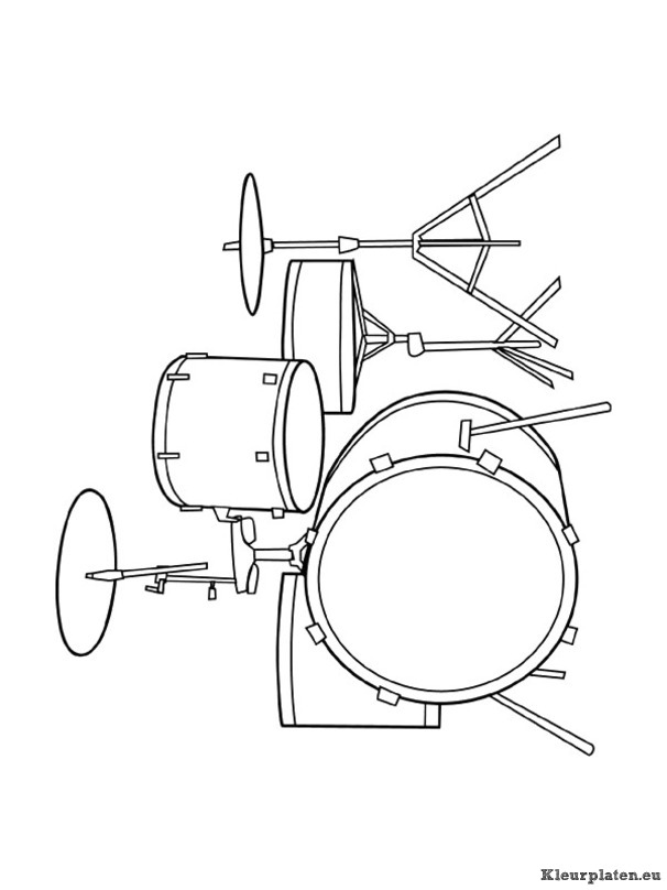 Muziekinstrumenten kleurplaat