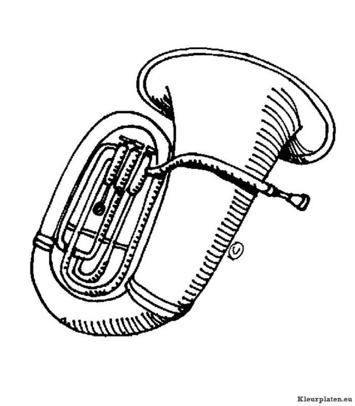 Muziekinstrumenten kleurplaat