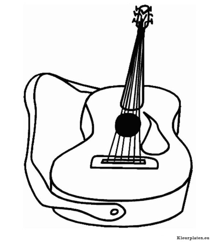 Muziekinstrumenten kleurplaten