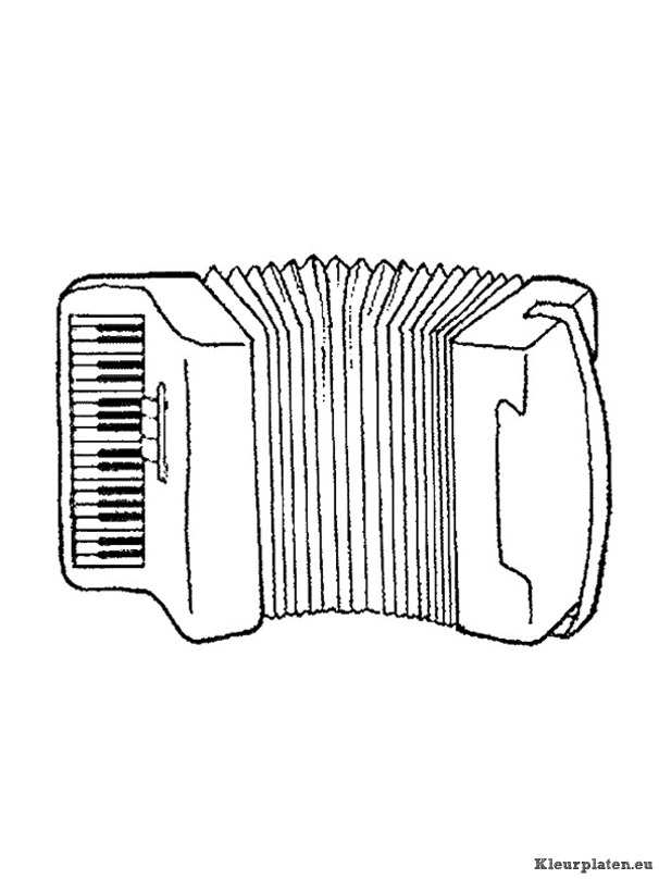 Muziekinstrumenten kleurplaat