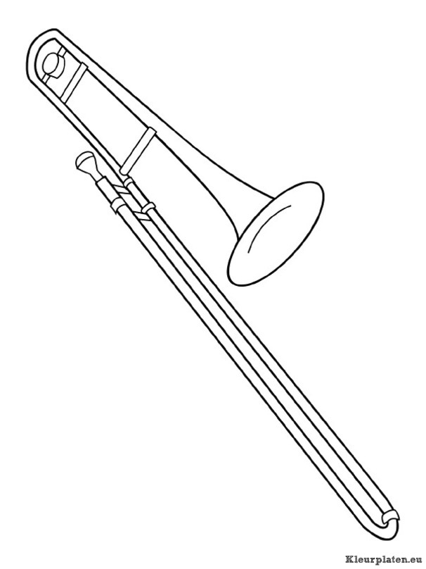 Muziekinstrumenten kleurplaat