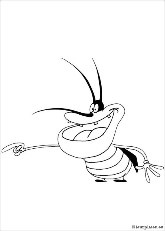 Oggy en de kakkerlakken kleurplaten