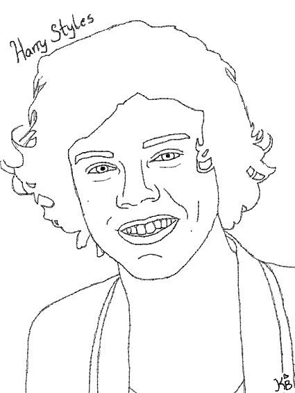 Harry Styles kleurplaat