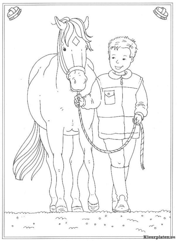 Op de manege kleurplaten