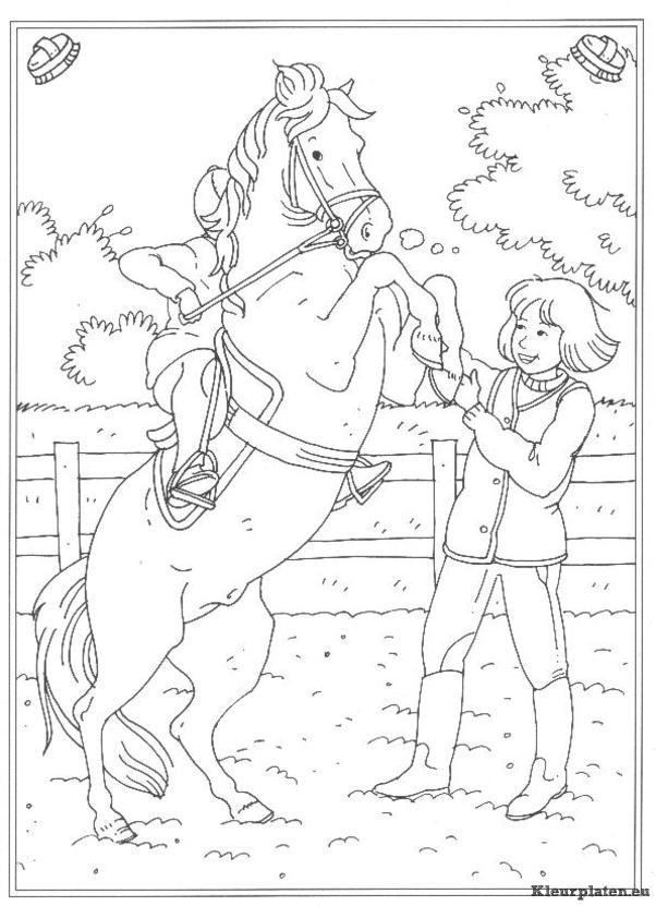Op de manege kleurplaten