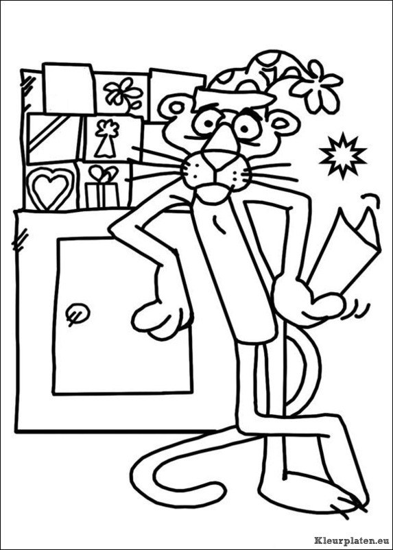 Pink panter kleurplaten