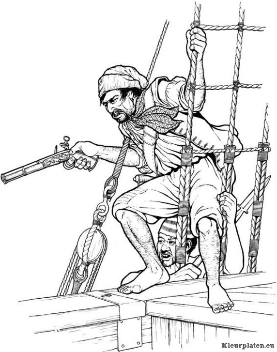 Piraten kleurplaten