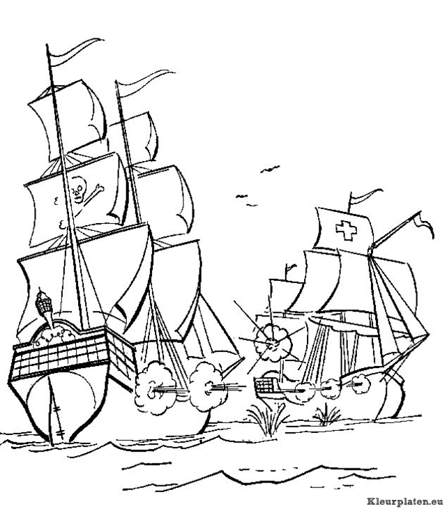 Piraten kleurplaten