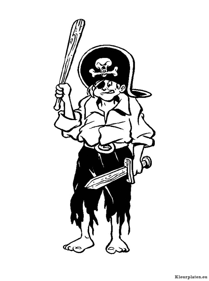 Piraten kleurplaten