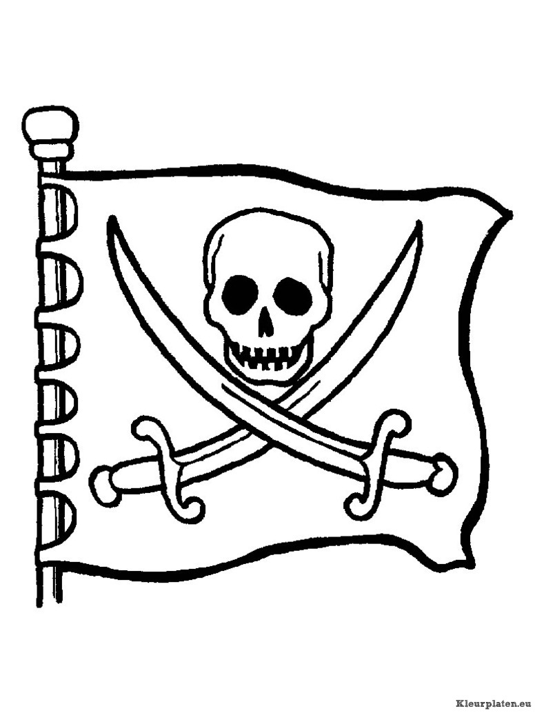 Piraten kleurplaat