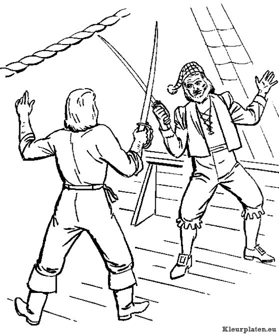 Piraten kleurplaten