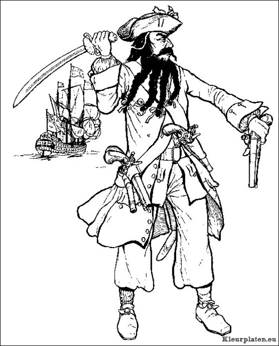 Piraten kleurplaten