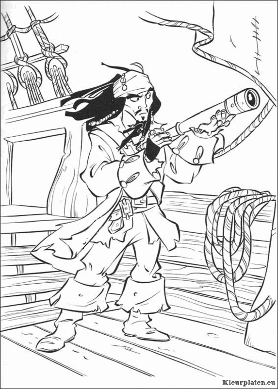 Pirates of the caribbean kleurplaten