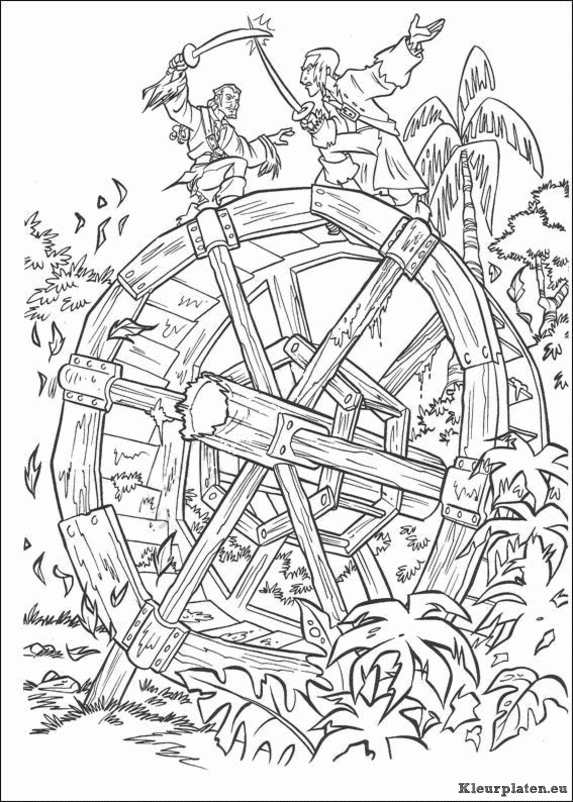Pirates of the caribbean kleurplaten