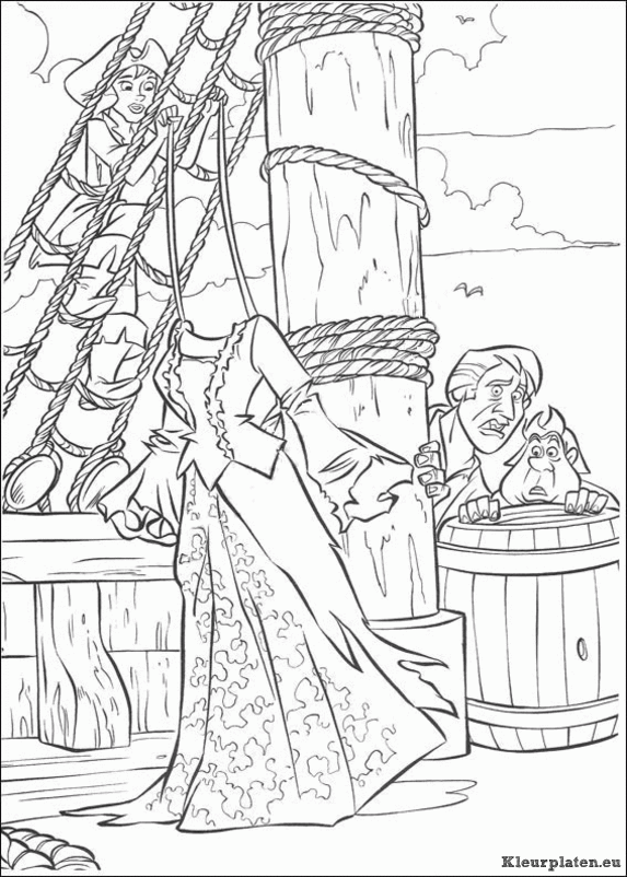 Pirates of the caribbean kleurplaten