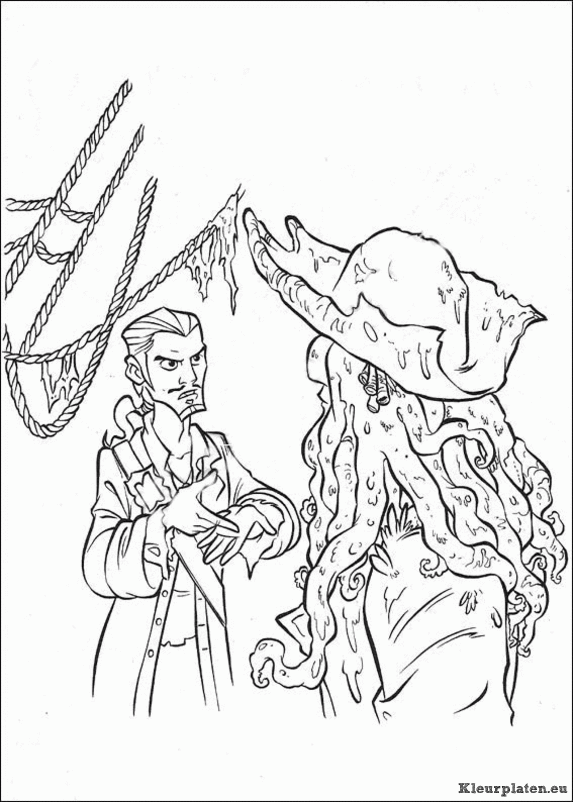 Pirates of the caribbean kleurplaten