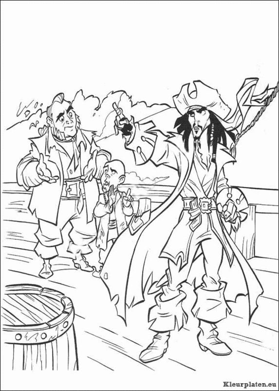 Pirates of the caribbean kleurplaten