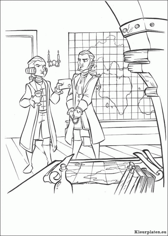 Pirates of the caribbean kleurplaten