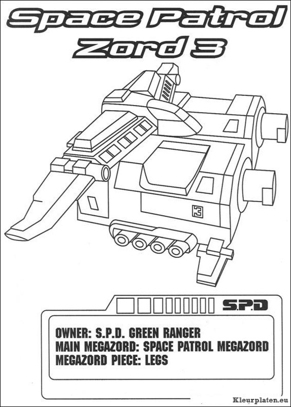 Power rangers kleurplaten