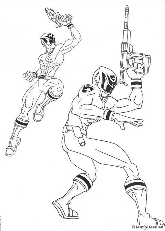 Power rangers kleurplaten