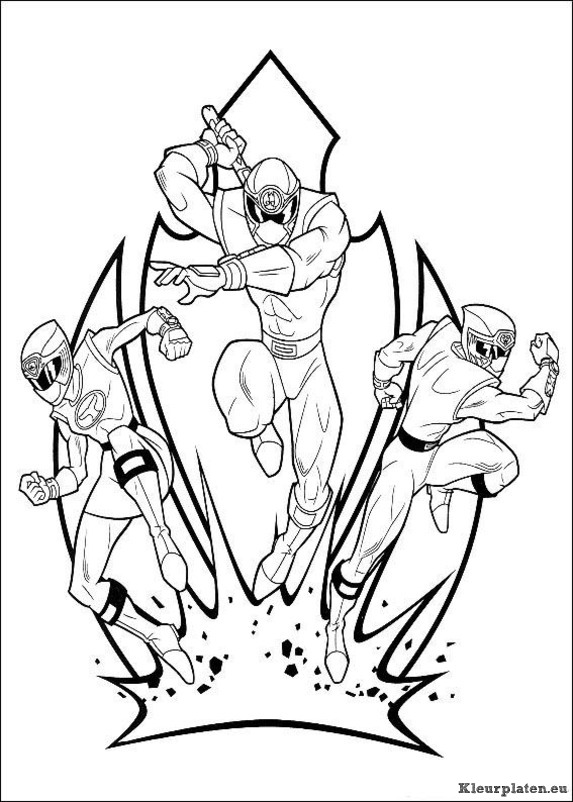 Power rangers kleurplaten