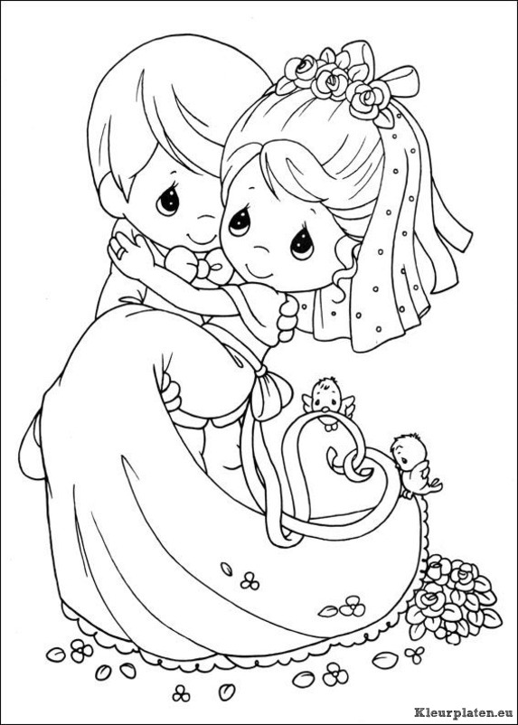 Precious moments kleurplaten