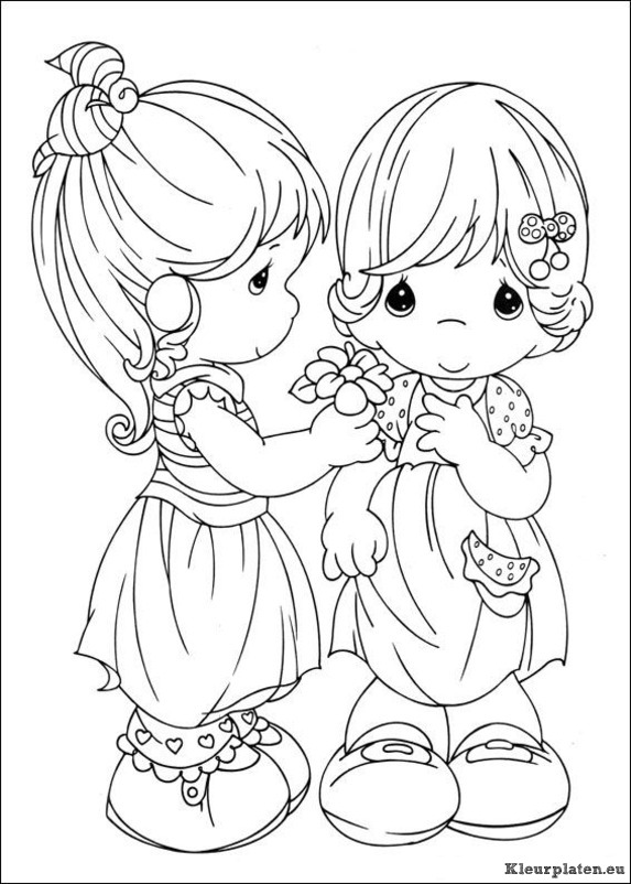 Precious moments kleurplaten
