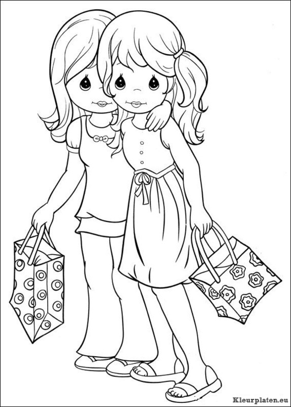 Precious moments kleurplaten